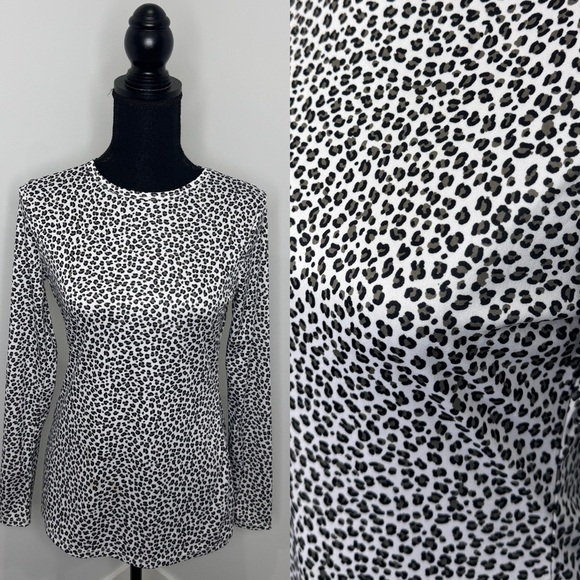 stay warm Tops - Stay Warm by Cuddl Duda Leopard Print Long Sleeve Top (S)